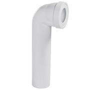 Wirquin Pipe d'évacuation WC 71060101 – Rigide coudée longue mâle 100 mm blanc à coller