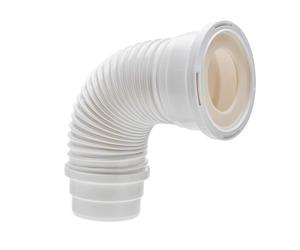 Pipe WC souple coudée blanc 240-380mm Wirquin