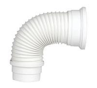 Pipe wc soupless longue 355-575 à coller Wirquin 71070201, blanc