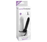 Pipedream Analfantasy Double Trouble - gode anal double à harnais (noir)