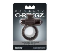 Pipedream Anneau vibrant Fantasy C-Ringz en silicone noir 1 pc