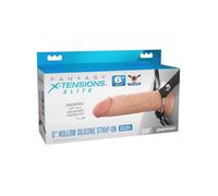 Pipedream Fantasy X-tensions Elite 6" Silicone Hollow Strap-on - Dual Density Light 16,5 cm