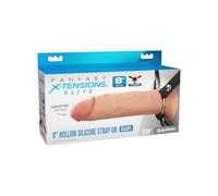 Pipedream Fantasy X-tensions Elite 8" Silicone Hollow Strap-on - Dual Density Light 21,6 cm