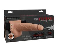 Pipedream Fetish Strap-On 7,5 - gode harnais éjaculant à sangles (couleur chair)