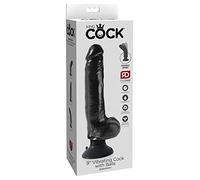 Vibromasseur Ventouse avec Testicules 22,9 cm King Cock