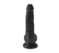 PIPEDREAM King Kock Dildo Ventouse avec Testicules, Noir, 15,2 cm, 1 Unité