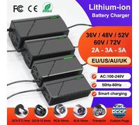Pipeline de chargeur de batterie, charge rapide intelligente, 36V, 48V, 52V, 60V, 72V, 3A, 5A, 10S, 13S, 14S, 16S, 20S, 42V, 54.6V, 58.8V, 67.2V, 84V 48V 13S Li-ion 54.6V
