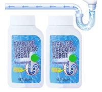 Pipeline Dredging Agent,Drain Clog Remover,Kitchen Unblocker,Powerful Pipe Dredging Agent,Drain Clog Remover Agent for Kitchen Toilet Pipeline Quick Cleaning Tool (2pcs)