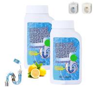 Pipeline Dredging Agent, Drain Clog Remover, Powerful Pipe Dredging Agent, Powerful Quick Cleaning Drain Toilet Cleaner Tool, Multi-Purpose Pipe Cleaner, Safe for All Pipes (2PCS)