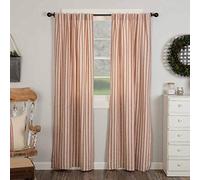 Piper Classics Market Place Rideaux de fenêtre Ticking Panels 84" Rouge