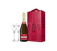 Piper Heidsieck Cuvée Brut - Champagne - Coffret 1 bouteille + 2 flûtes