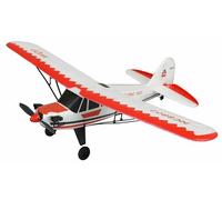 Amewi Avion radiocommandé Piper J-3 Cup – 3 canaux RTF, gyro, Mode 2 – Rouge/Blanc