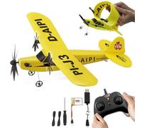 Piper J3-CUB Avion gyro 2,4 GHz 2CH - 2,4 GHz multijoueur, Micro Mousse Flexible, adapté aux débutants