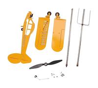 Piper J3 Cub - moulin à vent en métal 3D, moulin à vent pour toit extérieur, décoration de jardin (L (longueur 25 cm/9,8 pouces, valve américaine))