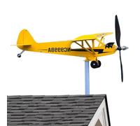 Piper J3 Moulin à Vent en Forme d'avion en métal pour Jardin Décoration girouette en métal