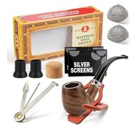 Pipes À Tabac, Set De Pipe À Tabac, Set De Pipes À Tabac, Pipe À Tabac En Ébène Pipe Longue En Bois De Poirier Pour Débutants, Cadeau Pour Hommes, Papa Et Grands-Pères