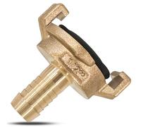 PipeSan - Raccord express laiton 1/2ʺ système Geka - Coupleur rapide tuyau arrosage avec embout cannelé 13-15 mm - Compatible GK et Gardena - Anti fuite - Testé 10 bar / 120°C