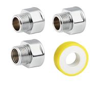 PipeSan Réduction Chromée Inversée 3/4" Femelle x 1/2" Mâle - Raccord Réducteur Laiton Chromé - Plomberie Eau, Gaz, Chauffage | Raccord Plomberie Réduction 34F-12M