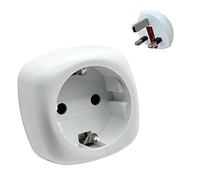 Pipestation Adaptateur Secteur Angleterre - Compact et Léger Adaptateur Prise UK - Type C, E et F vers Type G - Adaptateur Prise Anglaise pour Voyage - Adaptateur Prise Type G pour Appareils EU