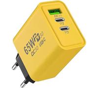 Pipestation EU 2 Pin to USB and PD Plug Travel Adapter Charger | Euro Wall Adaptor with 1 USB-A Port and 2 USB-C Port | European Universal Power Charging Compatible with iPhone Samsung Smartphone