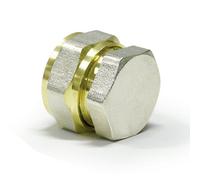 Pipetec Bouchon à visser 16 x 2 mm pour tube composite multicouche, conforme aux normes DVGW, UBA, jusqu'à 100 °C