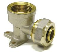 Pipetec Raccord à visser Coudé Applique 16 x 2mm - 3/4 inch
