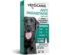 Pipette Anti-puces, tiques et moustiques - VETOCANIS - Répulsif pour Grand Chien