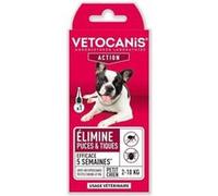 Pipette Antipuces & Tiques VETOCANIS Traitement et Protection Antiparasitaire petit chi G
