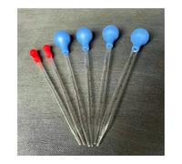 Pipette compte-gouttes en verre, Pipette graduée en verre avec compte-gouttes 0,5 ml/1 ml/2 ml/3 ml/5 ml/10 ml avec tête en caoutchouc(1ml)