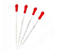 pipette de goutte de verre sans échelle, Lot de 5 pipettes compte-gouttes graduées en verre distribuant 0,5 à 3 ml(1ml)