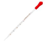 pipette de goutte de verre sans échelle, Pipettes compte-gouttes en verre à tête en caoutchouc avec graduation multicolore 0,5-10 ml, paquet de 10(1ml)