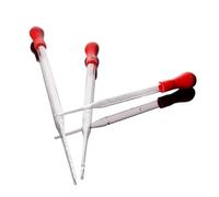pipette de goutte de verre sans échelle, Pipettes de laboratoire compte-gouttes en verre avec bouchon rouge 10-18 cm, 20 pièces(15cm)