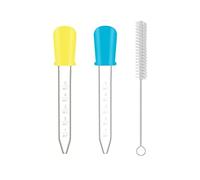 Pipette Dropper,2 Pièces 5ml Pipettes Graduées Plastique,Pipettes Transparentes,Liquide Pipettes,pour Alimentaire Bonbons Cuisine Animaux Domestiques Plantes,und 1 Brosse Propre