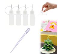 Pipette Flacon en Plastique, Bouteille d'aiguille Vide 5Ml, 5Pcs