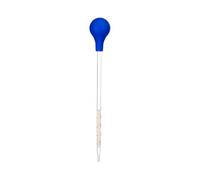 Pipette Graduée Compte-Gouttes en Verre avec Poire Pression-Bleu 1mL