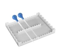 Pipette Holder - 11.02x8.66x1.3 Inches Acrylic 22-Slot Design, Glass Dropper And Stirring Rod Organizer, Laboratory Equipment Rack | Pipette Stand For Lab Office Home Experiment Storage And Display