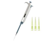Pipette mécanique à Volume réglable, 1 pièce, Pipette monocanal avec 200 embouts, for le travail de précision en laboratoire(10-100ul)