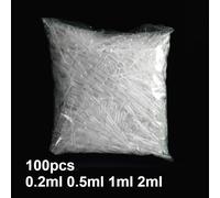 Pipette Pasteur De Transfert En Plastique, 100 Pièces De 0,2/0,5/1/2 Ml, Compte-Gouttes En Polyéthylène, Fournitures Scolaires De Laboratoire,