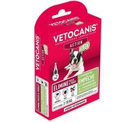 Vetocanis, Action Duo, Pipettes Anti Puces Chien, Anti Tiques,Traitement et Protection Antiparasitaire Petit Chien 2-10 kg et Habitat, Pack de 2 pipettes de 0,67 ml