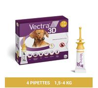 vectra 3D Solution Spot-on pour Chiens > 25-40 kg - 3 pipettes