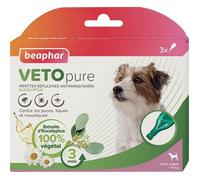 Beaphar – Pipettes Vetopure antiparasitaires pour petit chien <15 kg, eucalyptus & pyrèthre, 3x