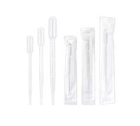 Pipettes Pasteur stériles en LDPE - Compte-gouttes emballés individuellement, paquet de 100 for une mesure précise du liquide(2ml 100pcs)