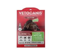 VETOCANIS - Action Duo Pipette Anti-Puces Anti-Tiques Chien Traitement et Protection Antiparasitaire Grand 20-40 kg Habitat Pack de 4 Pipettes