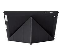 Pipetto Origami - Étui à rabat pour tablette - polycarbonate, 100 % polyuréthane - noir - pour Apple iPad (3ème génération); iPad 2; iPad with Retina display G