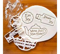 Pipicat 3pcs Emporte-Moi Emporte-pièce Moule À Biscuits Thème Alice Outil Cuisson Desserts À Bricoler Jouets