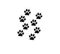 Pipicat 8 Autocollants Colorés d'Empreinte de Patte pour Chien et Chat - Étiquettes Tatouage pour Voiture, Moto, Mur, Ordinateur Portable