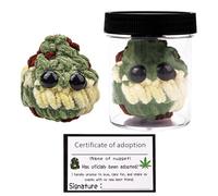 Pipihome Adoptez Une Peluche Weed Nugget, Adoptez-Moi, avec Cartes d'Encouragement, dans Un Bocal Jouets Faits à la Main, Décoration de la Maison (A)