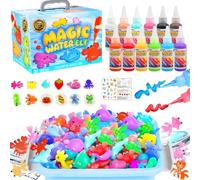 Pipihome Aqua Gelz Kit, Aquagelz Set Créatif, DIY Magic Water Elf, Water Art, Jouets avec 12 Gels Magiques et 12 Moules D'Animaux, pour Garçons et Filles 3+ Ans