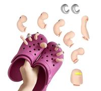 Pipihome Breloques De Chaussures Pour Breloques Croco, Ensemble De Breloques Amusantes Pour Chaussures à Bout, Breloques Hilarantes Et Réalistes Pour Orteils, Accessoires De Décoration De Sabots (A)