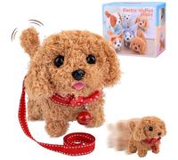 Pipihome Chien Robot Jouet Enfant, Peluche Jouet Interactif Chien, Jouet Chien Interactif avec Marche, Aboiement, Queue, pour 2 3 4 5 6 7 8 Ans Filles Garçons Cadeau